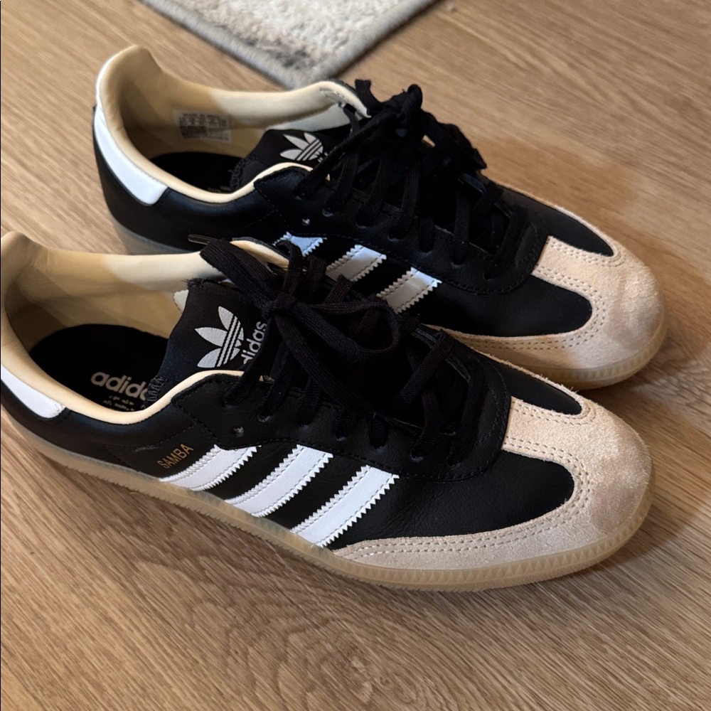 Adidas 6.5Y Black and Beige Sneakers - Picture 6 of 6